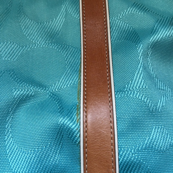 Coach VINTAGE FALL Turquoise and Tan Shoulder Bag - Picture 6 of 10